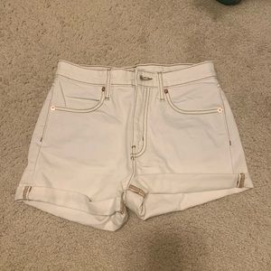 White jean shorts